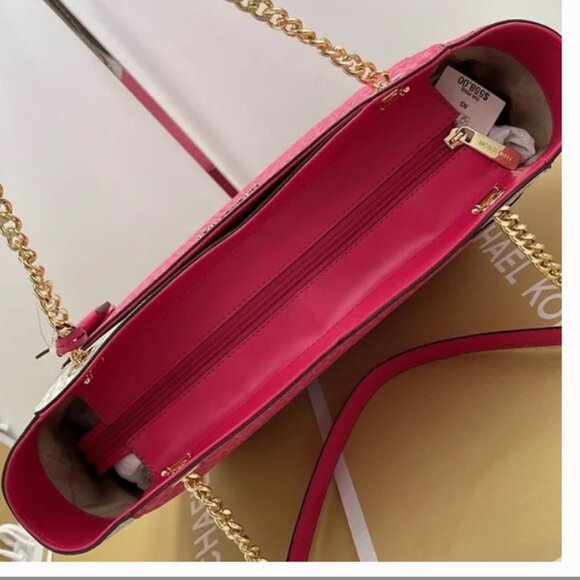 MICHAEL KORS NWOT Jet Set Large Color-Block Logo Shoulder Bag. - Picture 5 of 6